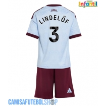 Camisa de time de futebol Aston Villa Victor Lindelof #3 Replicas 3º Equipamento Infantil 2026-27 Manga Curta (+ Calças curtas)